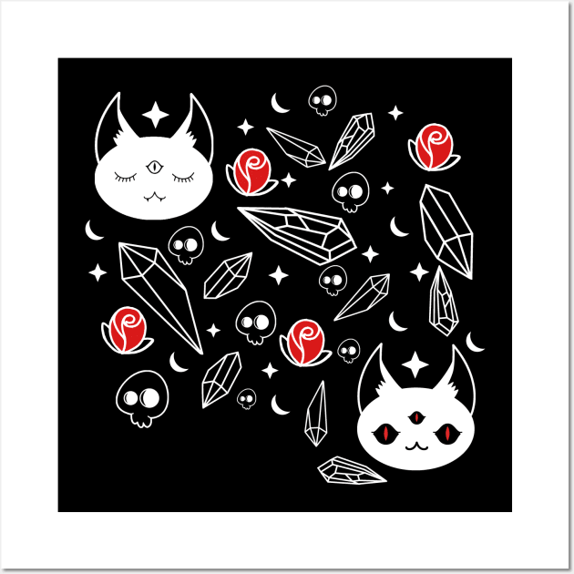 Cats, Crystals, Skulls and Stars oh my! Wall Art by The3rdMeow